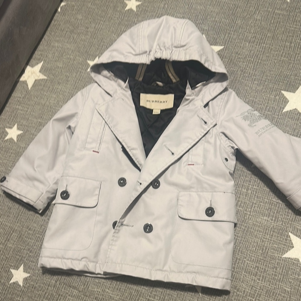 Burberry Gray Hooded jacket